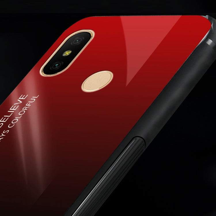 Gradient Color Glass Case for Xiaomi Redmi Note 6 Pro
