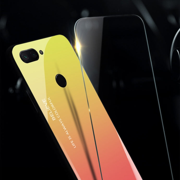 Gradient Color Glass Case for Xiaomi Mi 8 Lite