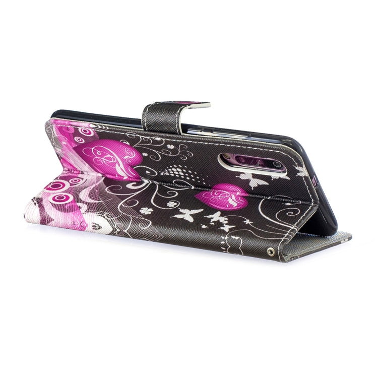 Peach Heart Pattern Horizontal Flip Leather Case for Xiaomi Mi 9, with Holder & Card Slots & Wallet