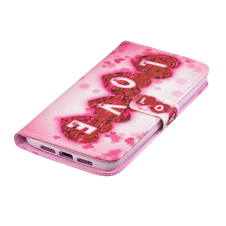 Love Pattern Horizontal Flip Leather Case for Xiaomi Mi 9, with Holder & Card Slots & Wallet