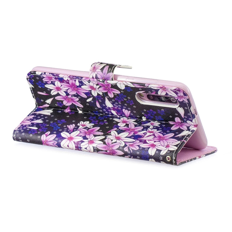 Lily Pattern Horizontal Flip Leather Case for Xiaomi Mi 9, with Holder & Card Slots & Wallet