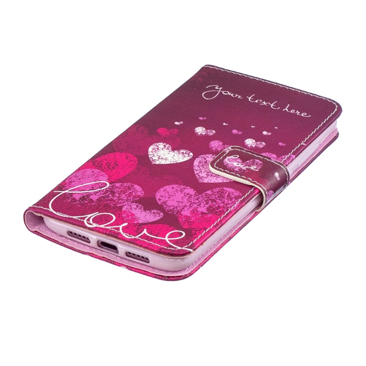 Letter and Heart Pattern Horizontal Flip Leather Case for Xiaomi Mi 9, with Holder & Card Slots & Wallet