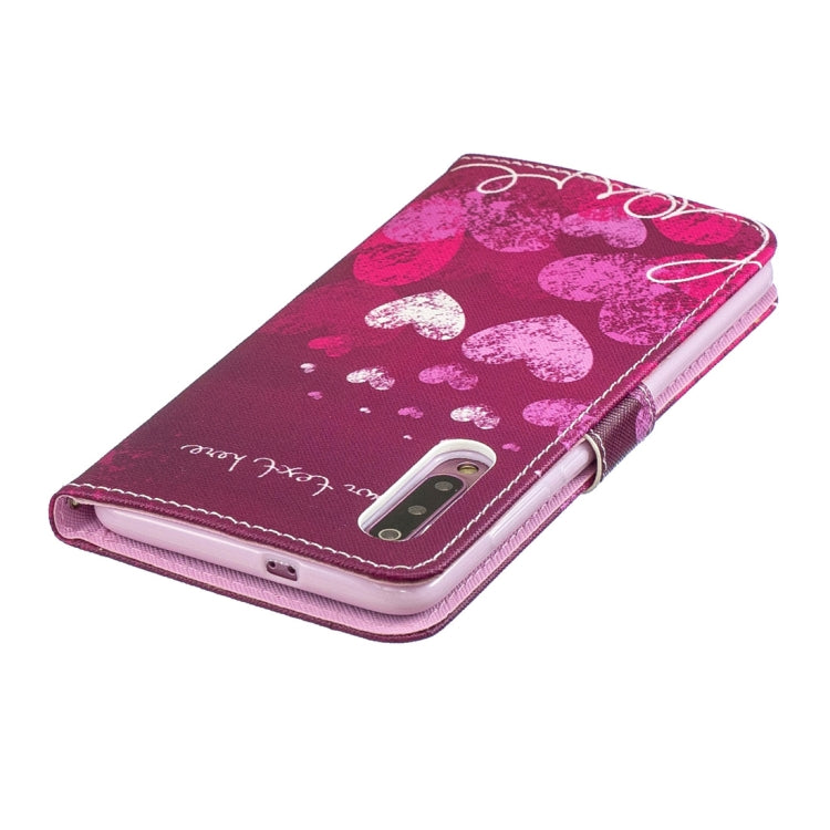 Letter and Heart Pattern Horizontal Flip Leather Case for Xiaomi Mi 9, with Holder & Card Slots & Wallet