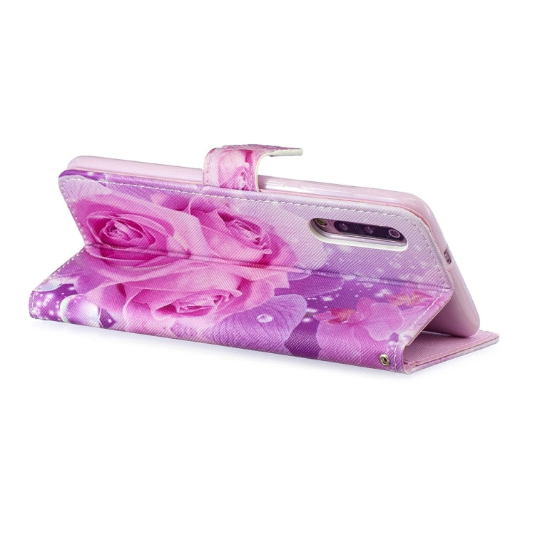 Rose Pattern Horizontal Flip Leather Case for Xiaomi Mi 9, with Holder & Card Slots & Wallet