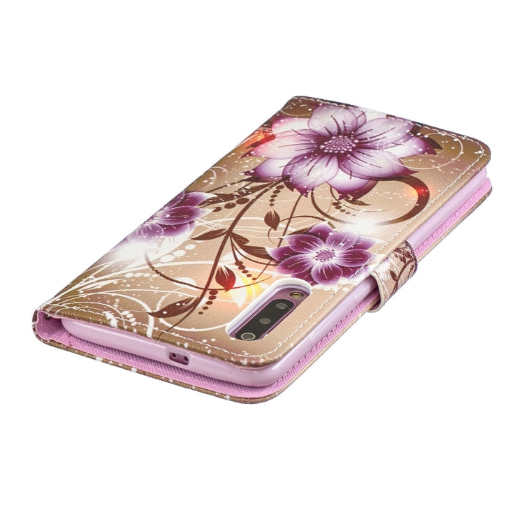 Lotus Pattern Horizontal Flip Leather Case for Xiaomi Mi 9, with Holder & Card Slots & Wallet