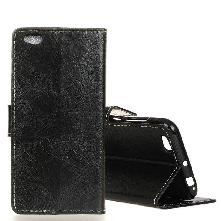 Retro Crazy Horse Texture Horizontal Flip Leather Case for Xiaomi Redmi Go, with Holder & Card Slots & Photo Frame