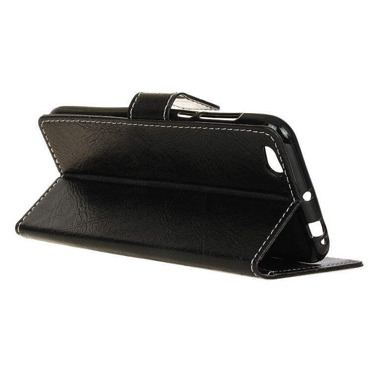 Retro Crazy Horse Texture Horizontal Flip Leather Case for Xiaomi Redmi Go, with Holder & Card Slots & Photo Frame