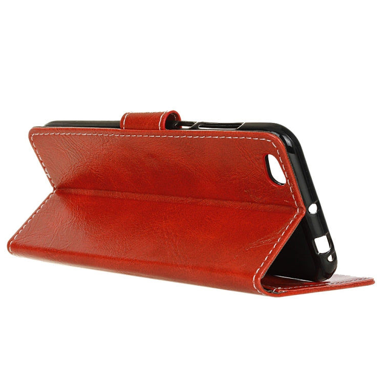 Retro Crazy Horse Texture Horizontal Flip Leather Case for Xiaomi Redmi Go, with Holder & Card Slots & Photo Frame