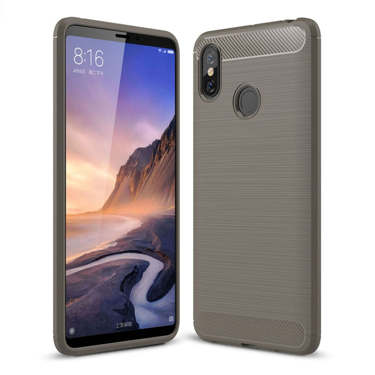 Brushed Texture Carbon Fiber Shockproof TPU Case for Xiaomi Mi Max 3