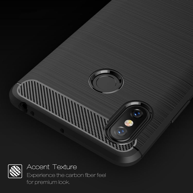 Brushed Texture Carbon Fiber Shockproof TPU Case for Xiaomi Mi Max 3