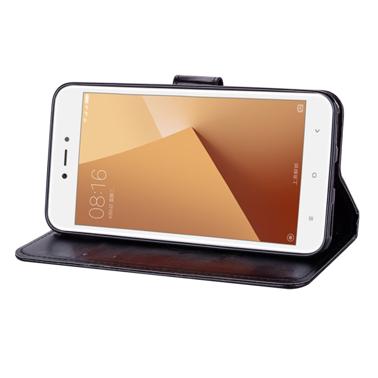 For Xiaomi Redmi Note 5A Low allocation (no fingerprint holes) Rose Embossed Horizontal Flip Environmental PU Leather Case with Holder & Card Slots & Wallet