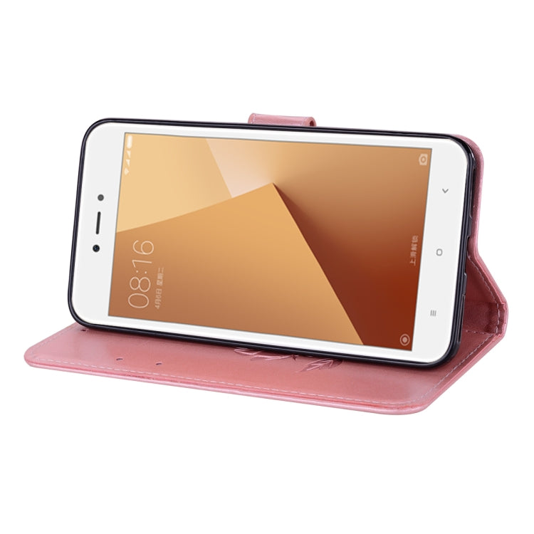For Xiaomi Redmi Note 5A Low allocation (no fingerprint holes) Rose Embossed Horizontal Flip Environmental PU Leather Case with Holder & Card Slots & Wallet