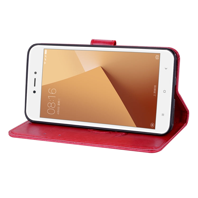 For Xiaomi Redmi Note 5A Low allocation (no fingerprint holes) Rose Embossed Horizontal Flip Environmental PU Leather Case with Holder & Card Slots & Wallet