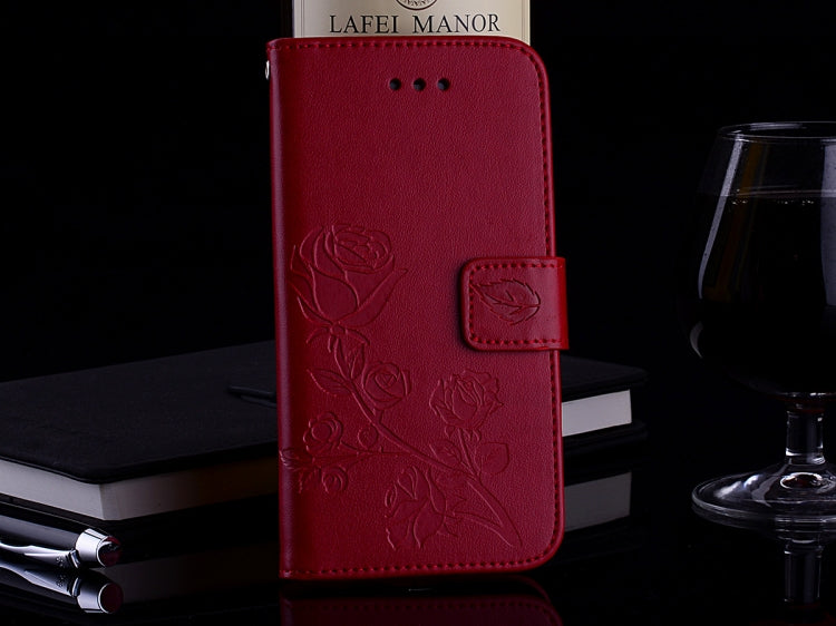 For Xiaomi Redmi Note 5A Low allocation (no fingerprint holes) Rose Embossed Horizontal Flip Environmental PU Leather Case with Holder & Card Slots & Wallet