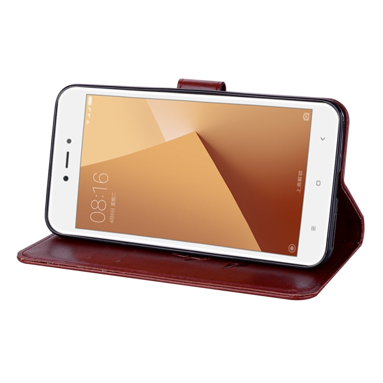 For Xiaomi Redmi Note 5A Low allocation (no fingerprint holes) Rose Embossed Horizontal Flip Environmental PU Leather Case with Holder & Card Slots & Wallet