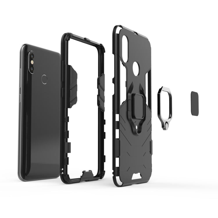PC + TPU Shockproof Protective Case for Xiaomi Redmi Note 5, with Magnetic Ring Holder