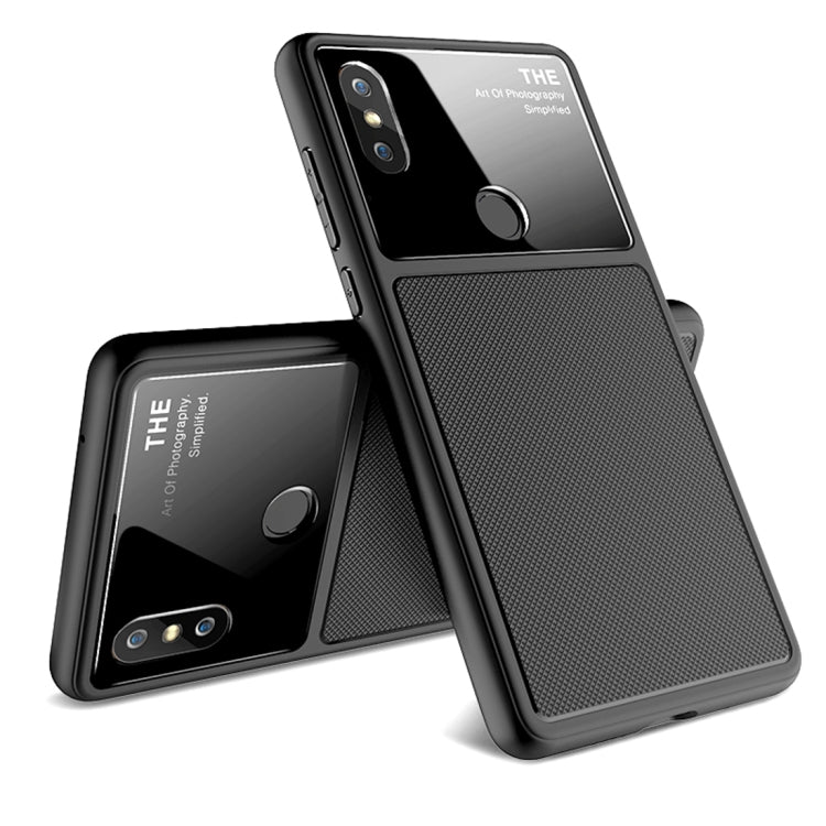 Lenuo LeJazz Series for Xiaomi Mi Mix 2S Shockproof TPU + Glass Protective Back Case