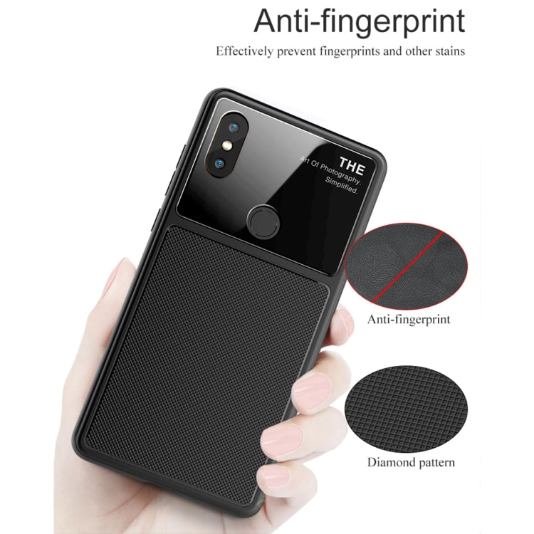 Lenuo LeJazz Series for Xiaomi Mi Mix 2S Shockproof TPU + Glass Protective Back Case