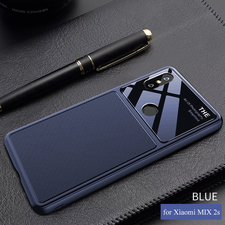 Lenuo LeJazz Series for Xiaomi Mi Mix 2S Shockproof TPU + Glass Protective Back Case