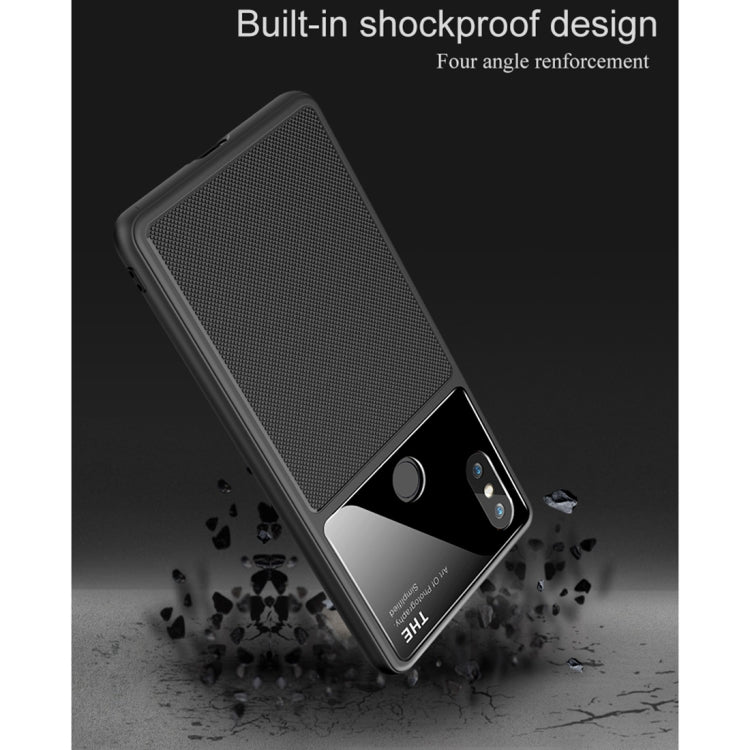 Lenuo LeJazz Series for Xiaomi Mi Mix 2S Shockproof TPU + Glass Protective Back Case
