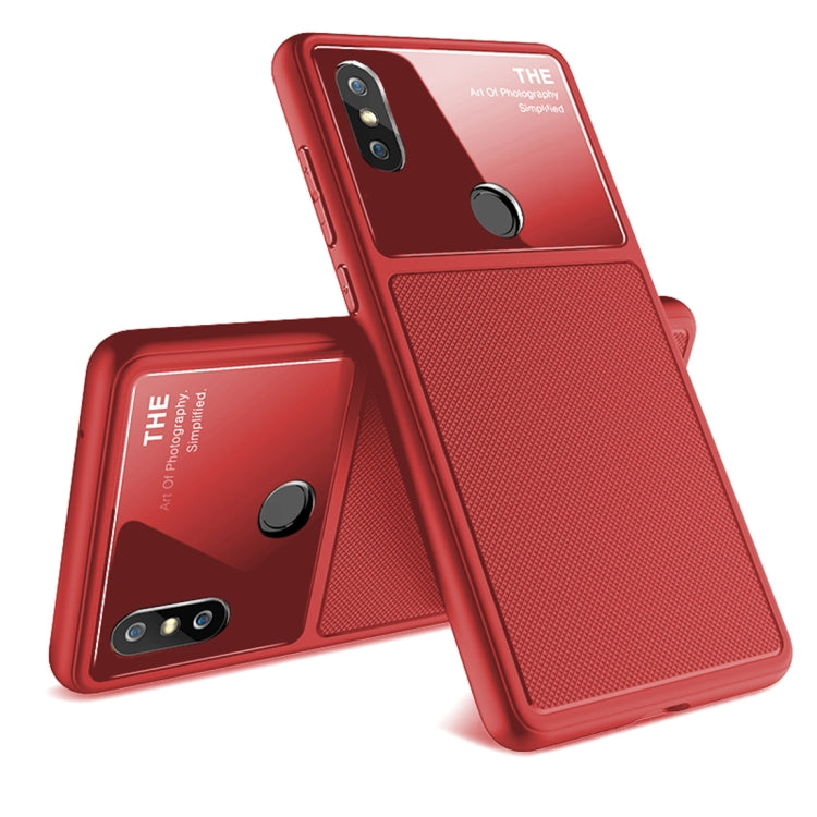 Lenuo LeJazz Series for Xiaomi Mi Mix 2S Shockproof TPU + Glass Protective Back Case