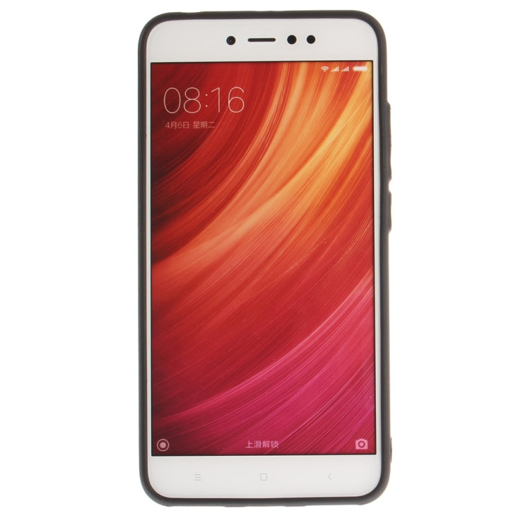 For Xiaomi Redmi Note 5A TPU + Leather Pasted Litchi Texture Protective Back Case with Holder & Card Slots