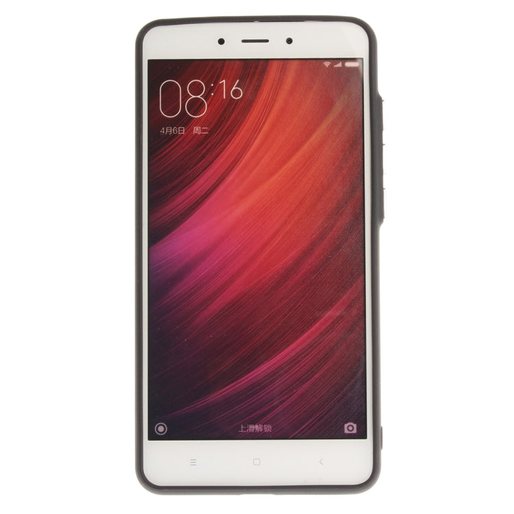 For Xiaomi Redmi Note 4 TPU + Leather Pasted Litchi Texture Protective Back Case with Holder & Card Slots