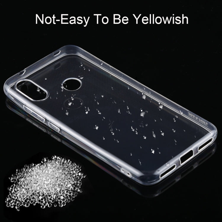 50 PCS Shockproof TPU Protective Back Case for Xiaomi Redmi 6 Pro / A2 Lite(Transparent)