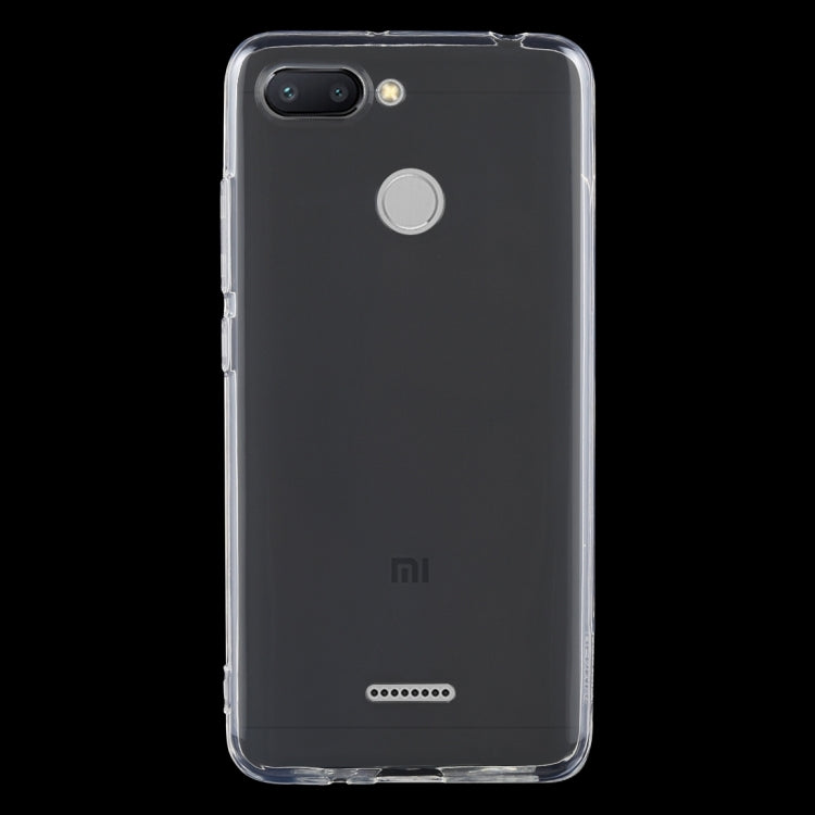 50 PCS Shockproof TPU Protective Back Case for Xiaomi Redmi 6(Transparent)