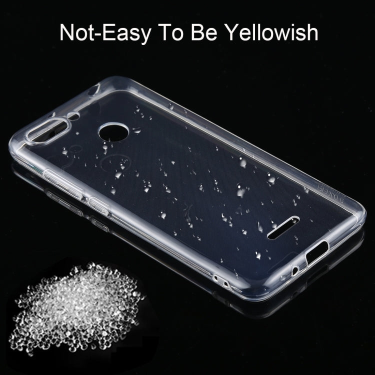 50 PCS Shockproof TPU Protective Back Case for Xiaomi Redmi 6(Transparent)