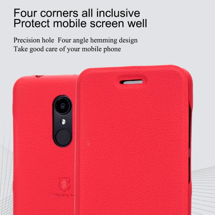 Lenuo for Ledream Flip Series Xiaomi Redmi 5 PU + PC Horizontal Flip Leather Case with Card Slots