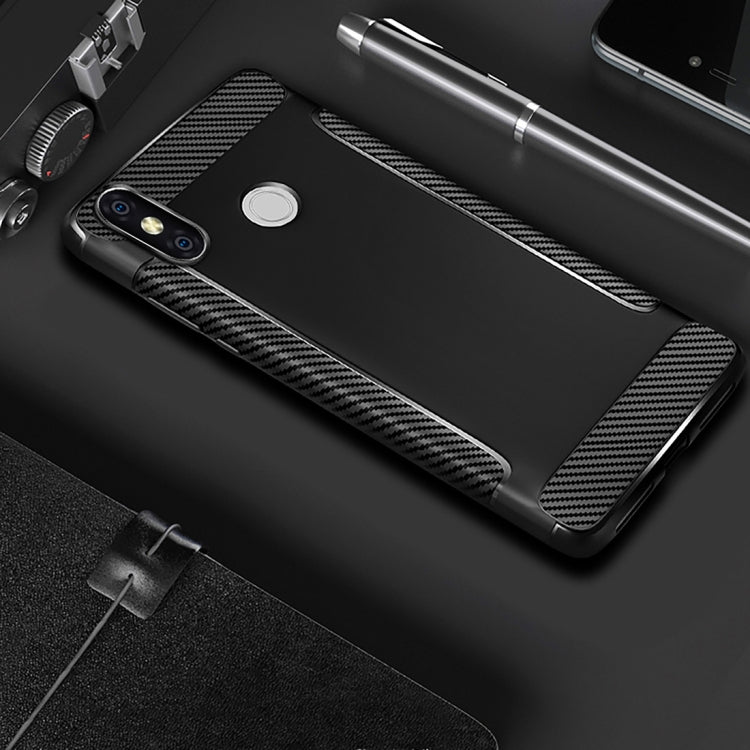 Carbon Fiber Anti-slip TPU Protective Case for Xiaomi Redmi S2