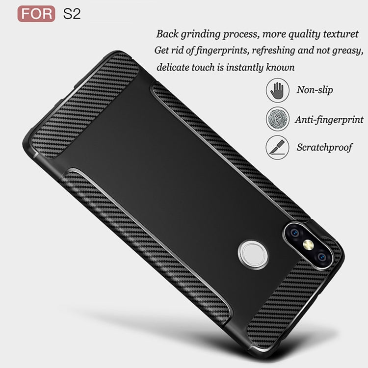 Carbon Fiber Anti-slip TPU Protective Case for Xiaomi Redmi S2