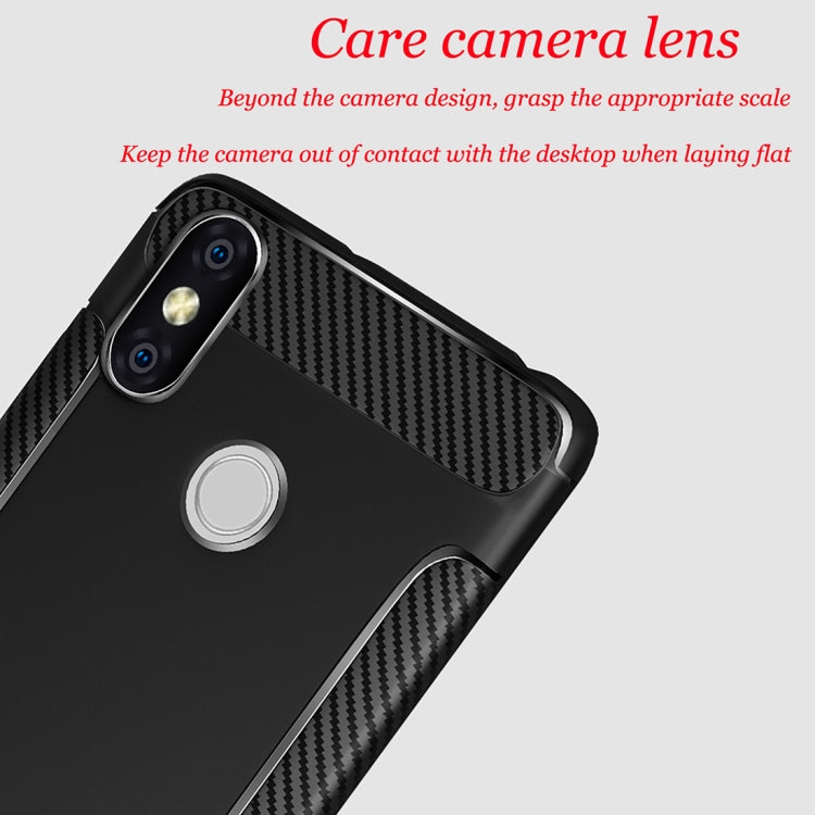 Carbon Fiber Anti-slip TPU Protective Case for Xiaomi Redmi S2