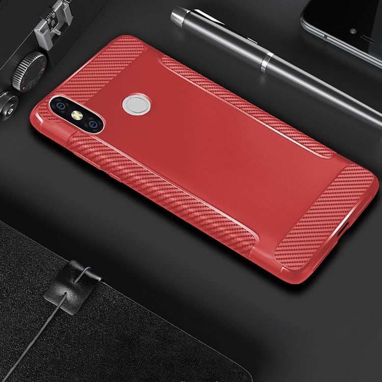 Carbon Fiber Anti-slip TPU Protective Case for Xiaomi Redmi S2