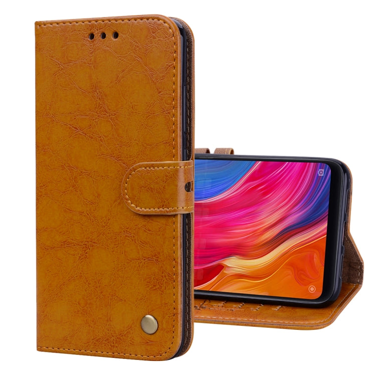 Business Style Oil Wax Texture Horizontal Flip Leather Case for Xiaomi Mi 8, with Holder & Card Slots & Wallet