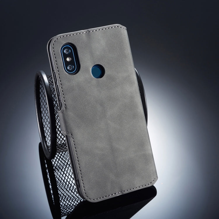 DG.MING Retro Oil Side Horizontal Flip Case for Xiaomi Mi 8, with Holder & Card Slots & Wallet
