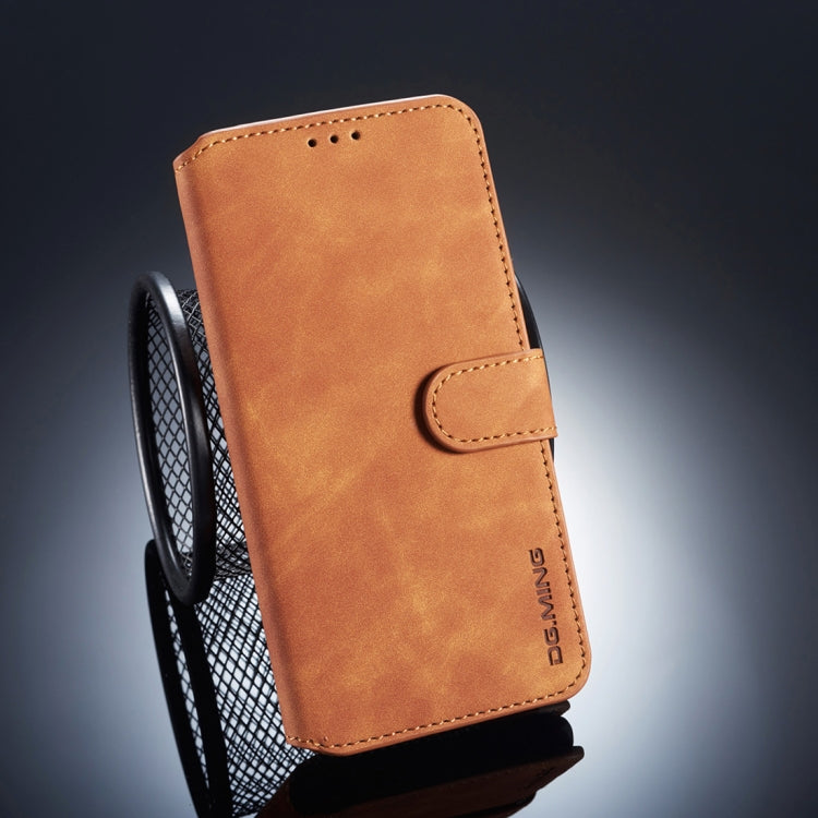 DG.MING Retro Oil Side Horizontal Flip Case for Xiaomi Pocophone F1, with Holder & Card Slots & Wallet
