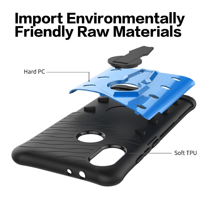 PC + TPU Dropproof Sniper Hybrid Case for Xiaomi Mi 6X / A2, with 360 Degree Rotation Holder