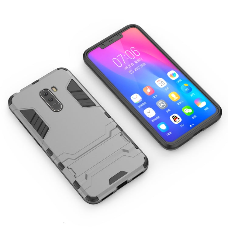 Shockproof PC + TPU Case for Xiaomi Pocophone F1, with Holder