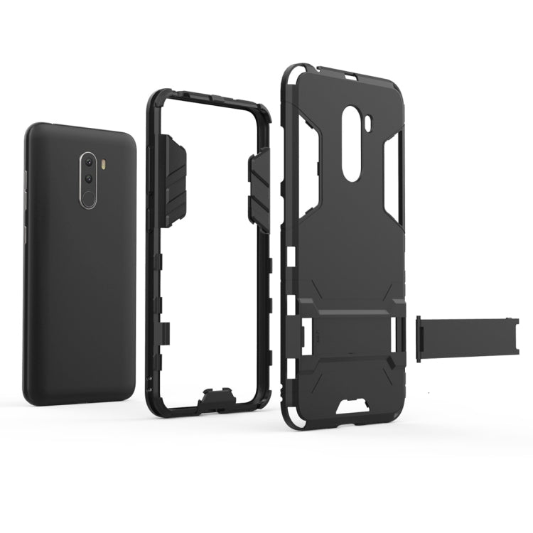 Shockproof PC + TPU Case for Xiaomi Pocophone F1, with Holder