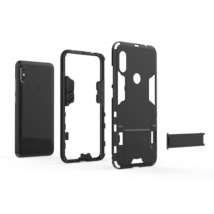 Shockproof PC + TPU Case for Xiaomi Redmi Note 6, with Holder