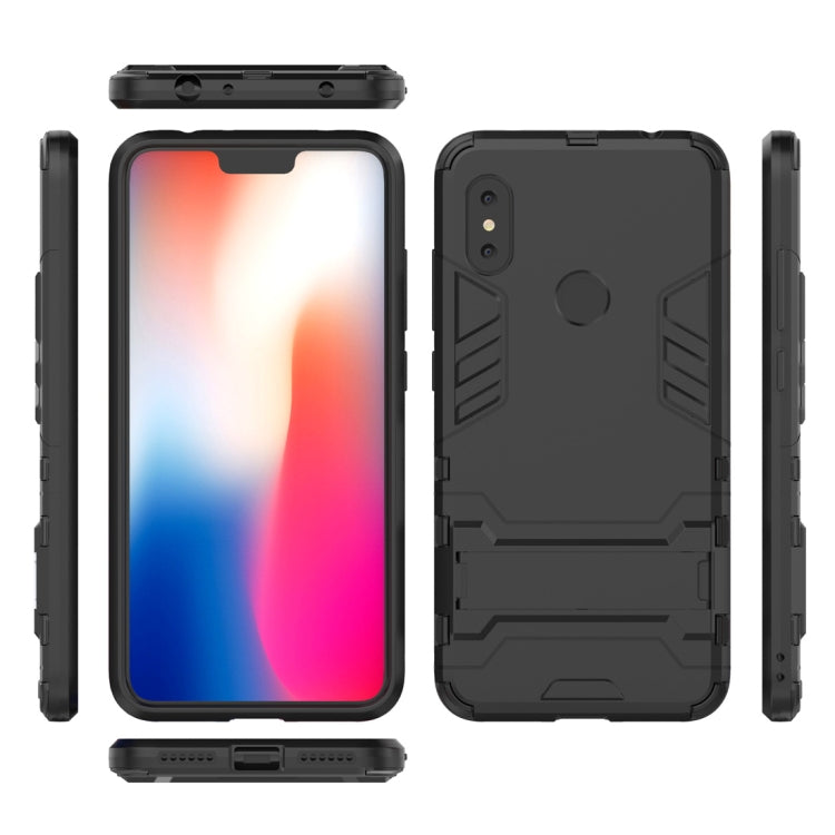 Shockproof PC + TPU Case for Xiaomi Redmi Note 6, with Holder