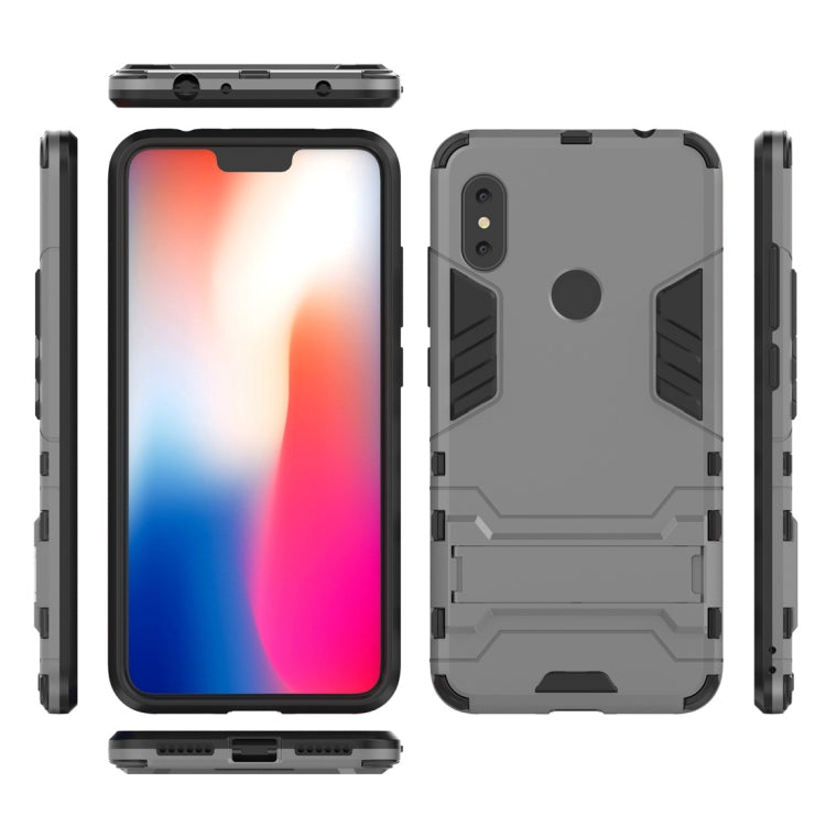 Shockproof PC + TPU Case for Xiaomi Redmi Note 6, with Holder