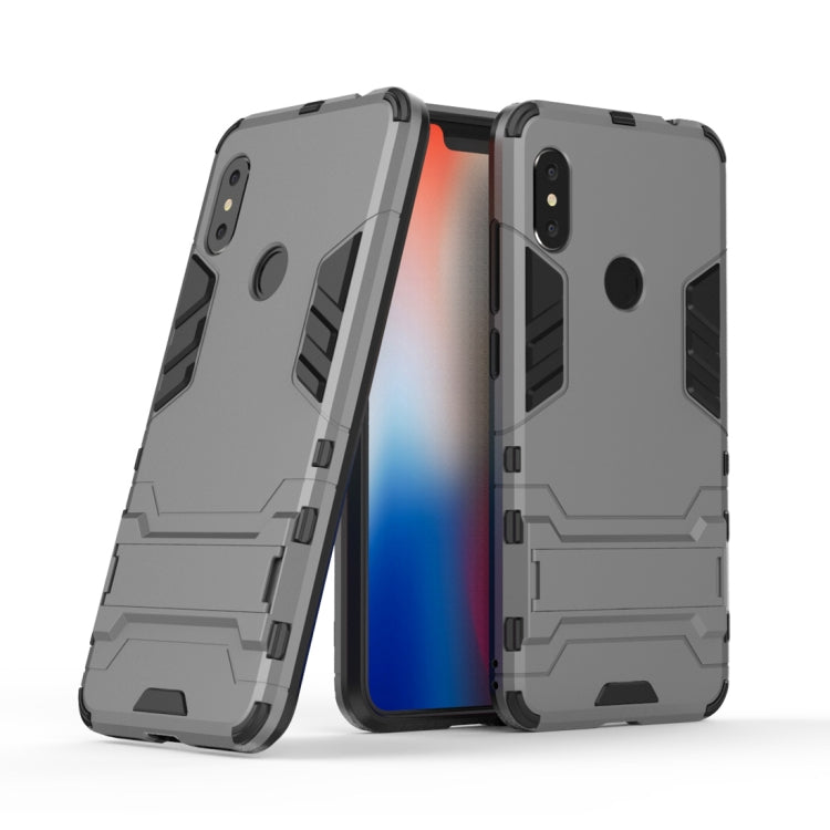 Shockproof PC + TPU Case for Xiaomi Redmi Note 6, with Holder