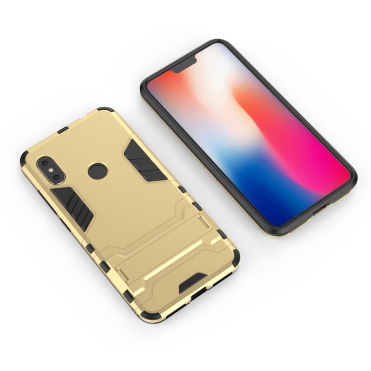 Shockproof PC + TPU Case for Xiaomi Redmi Note 6, with Holder