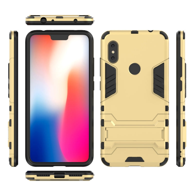 Shockproof PC + TPU Case for Xiaomi Redmi Note 6, with Holder