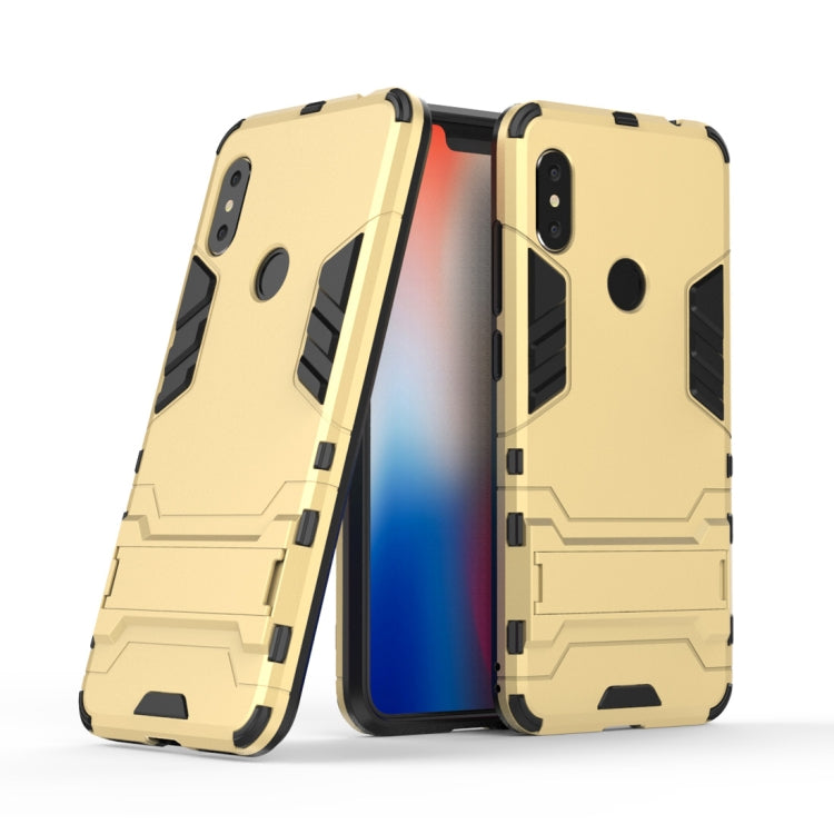 Shockproof PC + TPU Case for Xiaomi Redmi Note 6, with Holder