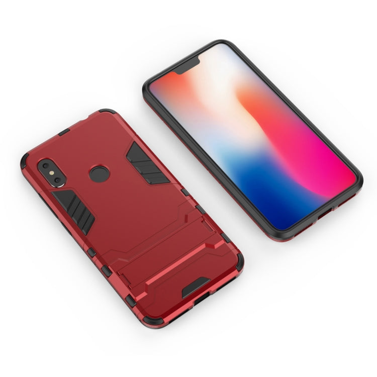 Shockproof PC + TPU Case for Xiaomi Redmi Note 6, with Holder