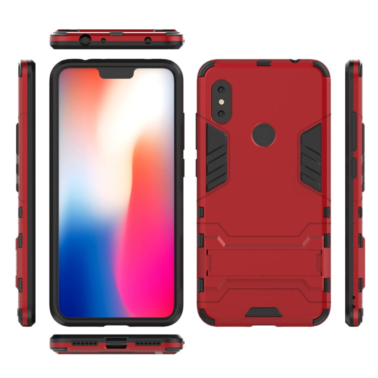 Shockproof PC + TPU Case for Xiaomi Redmi Note 6, with Holder